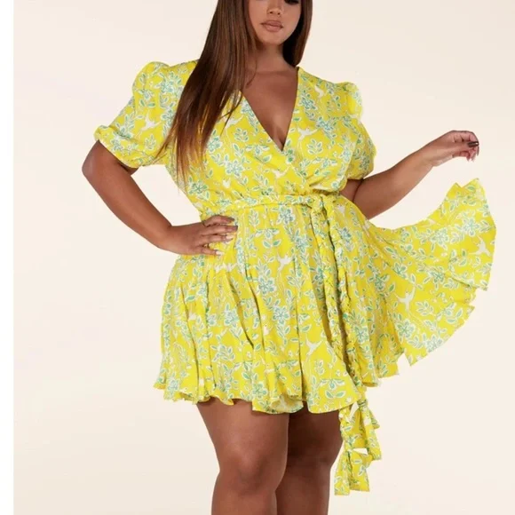 L’atiste by Amy Curvy Yellow Hummingbird Dress - Picture 5 of 12